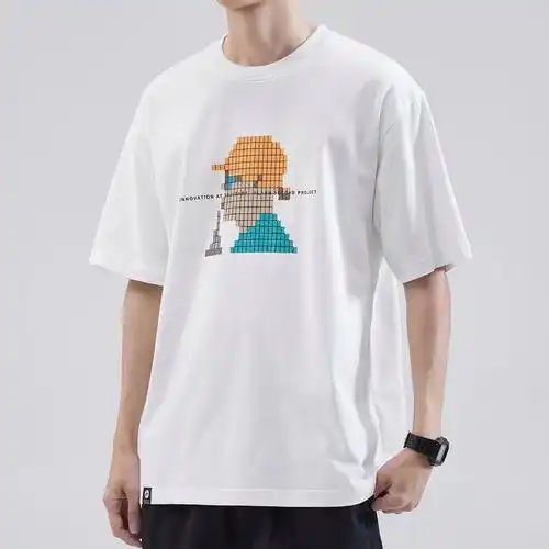 重磅潮牌印花短袖t恤男夏季潮流ins宽松纯棉圆领上衣服半袖体恤衫