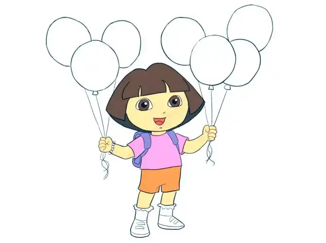 爱探险朵拉简笔画