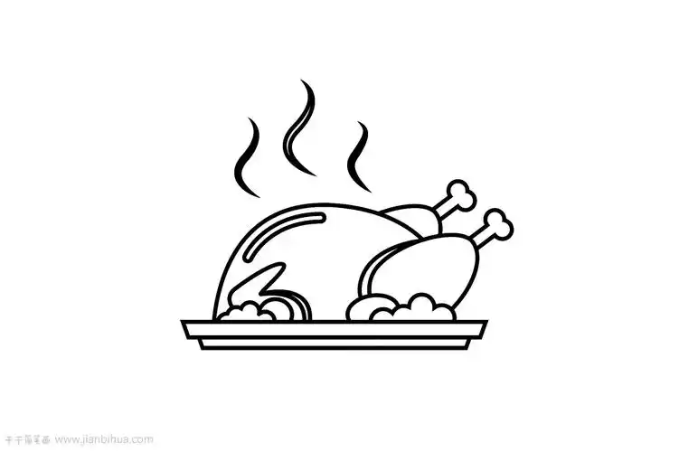 感恩节火鸡简笔画简单好画