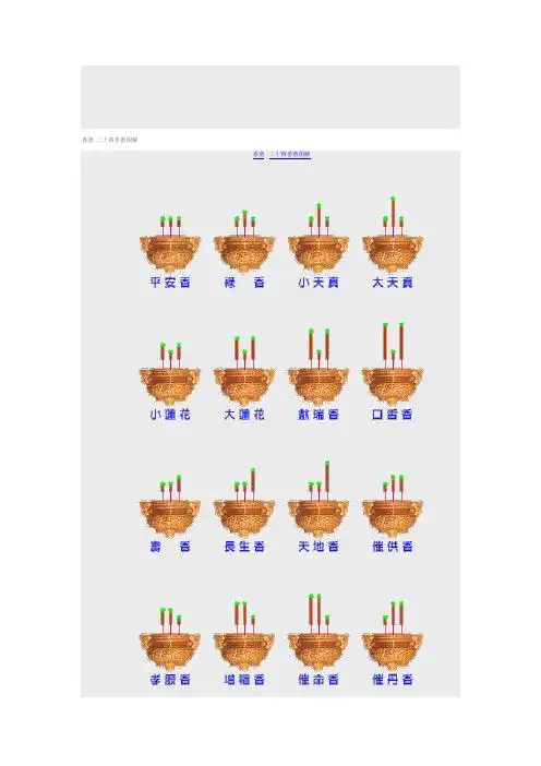 一把香的燃烧图解香谱 - 百度文库