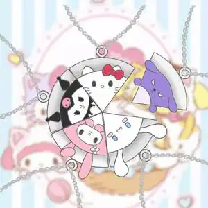 物酱原创设计库洛米巴库kitty玉桂狗美乐蒂披萨项链女520送女友