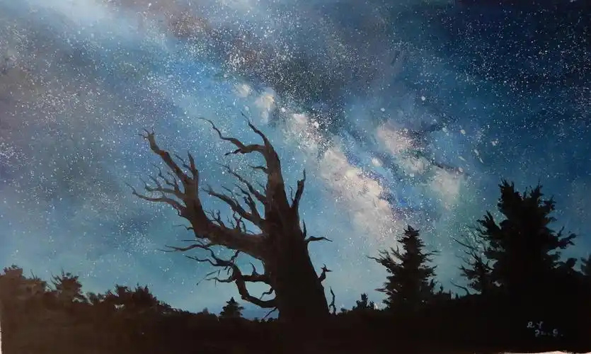 任艺《星空》系列一原创布面油画