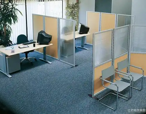 办公室屏风隔断效果图