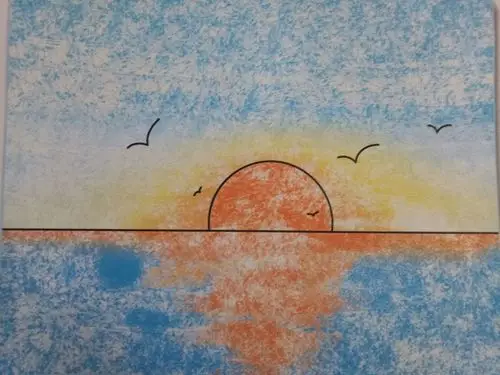 美术课《日出》