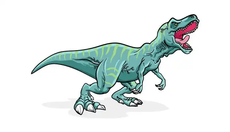 张大嘴巴怒吼的霸王龙矢量素材epspng