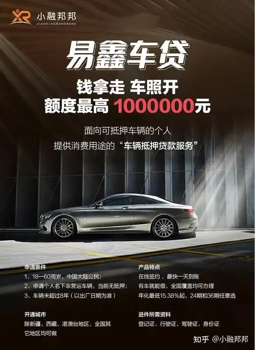 易鑫车贷额度最高100万快至一天到账