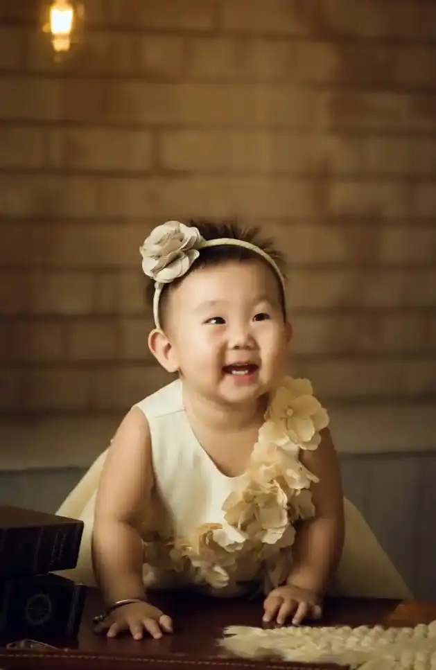 宝宝一岁照.我家大宝贝照片抢先看哈[偷笑]整个拍照的过程,拍 - 抖音