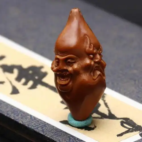 橄榄核雕刻喜怒哀乐挂饰橄榄核单籽文玩手把件人生百态核雕挂饰