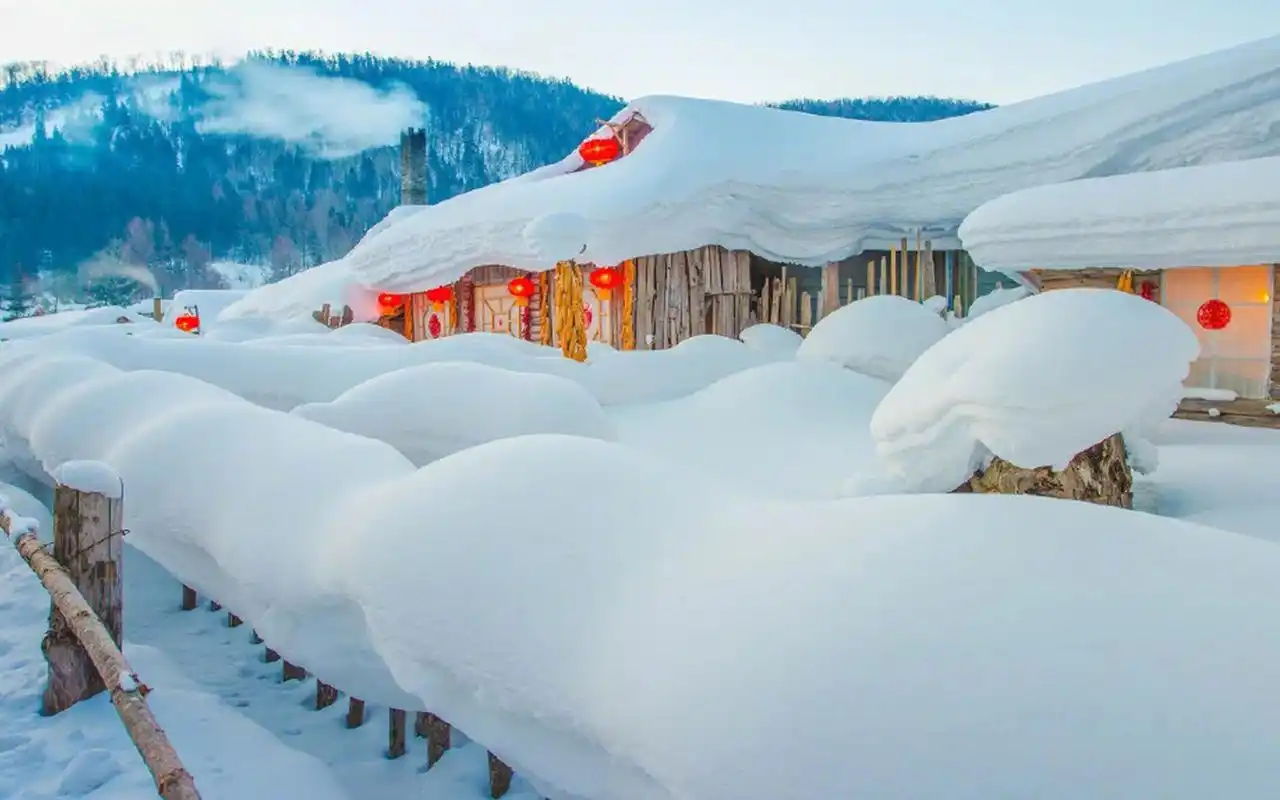 雪乡唯美雪景图片桌面壁纸