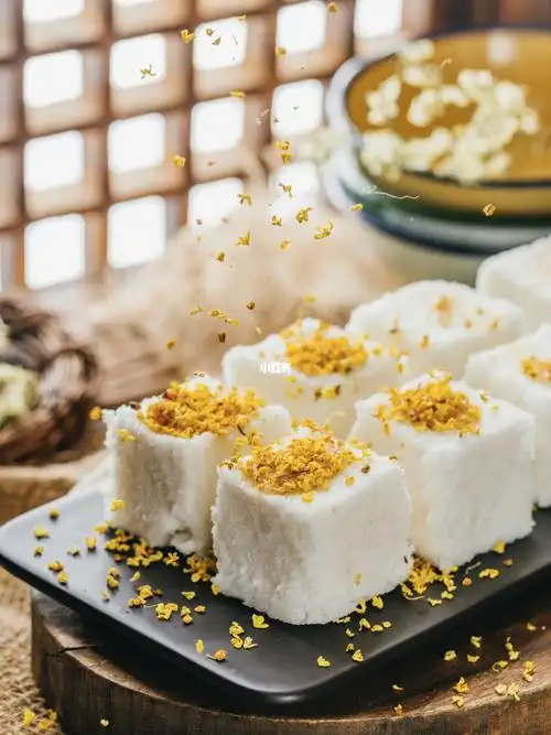 中式拍摄桂花糕