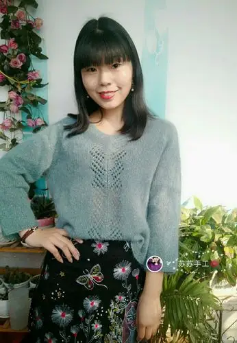 女士棒针马海毛衣