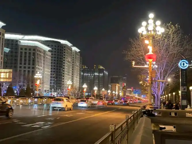 北京王府井夜景
