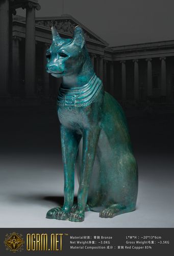 奥格瑞玛 大英博物馆古埃及猫神贝斯特 bastet 青铜雕像摆件雕塑