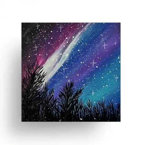 油画棒图片教程星空