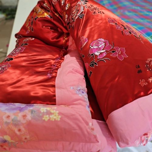 恒源祥新疆棉花杭州缎子丝绸棉被传统宫廷风加厚保暖冬季被芯被子 8斤