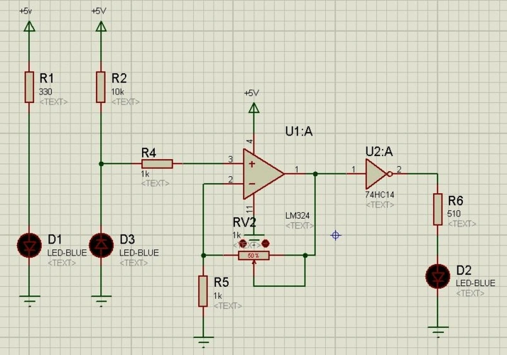 光电传感器检测实验电路图(昌航)