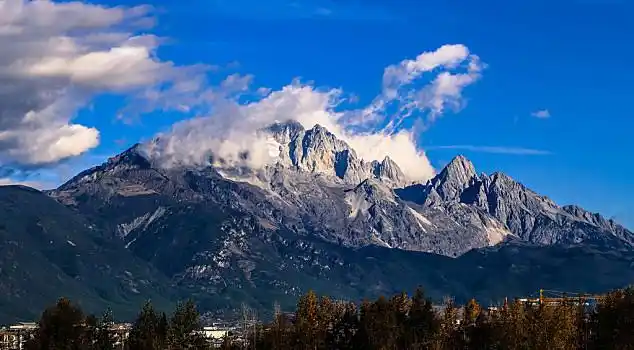 玉龙雪山,山,山丘,小,靠近,丽江,云南,西南部