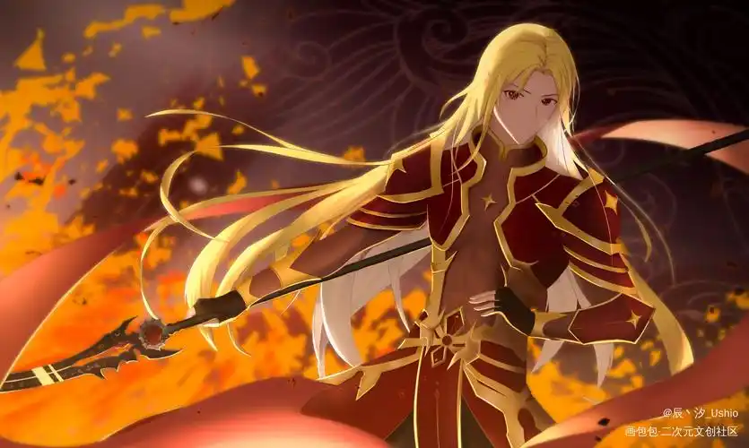 【一叶之秋】_全职高手叶修日系插画一叶之秋壁纸板绘绘画作品