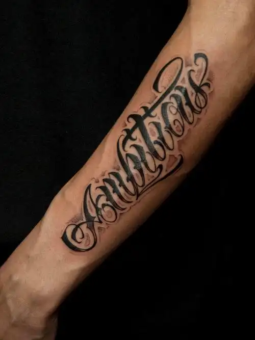花体英文_纹身图案手稿图片_浩然的纹身作品集