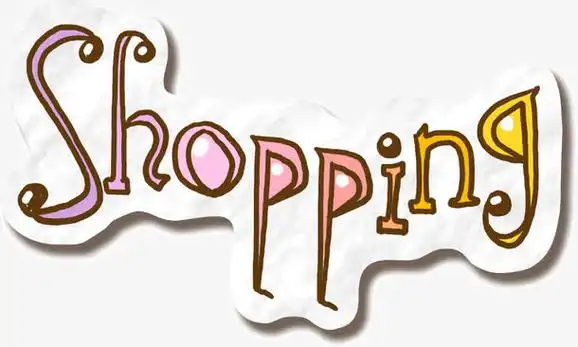 可爱卡通字体shopping