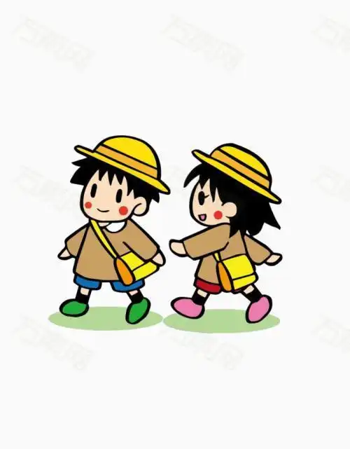 学生排队的简笔画