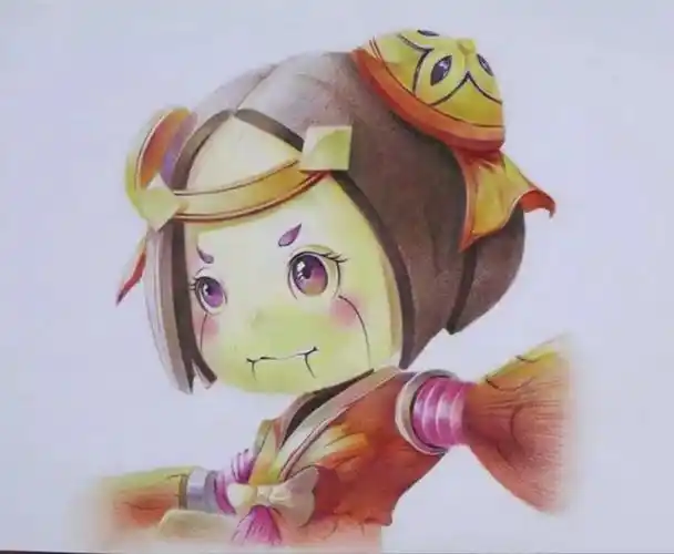 彩铅教学|欢迎来到王者荣耀,我是鲁班,敌军还有十秒到达战场