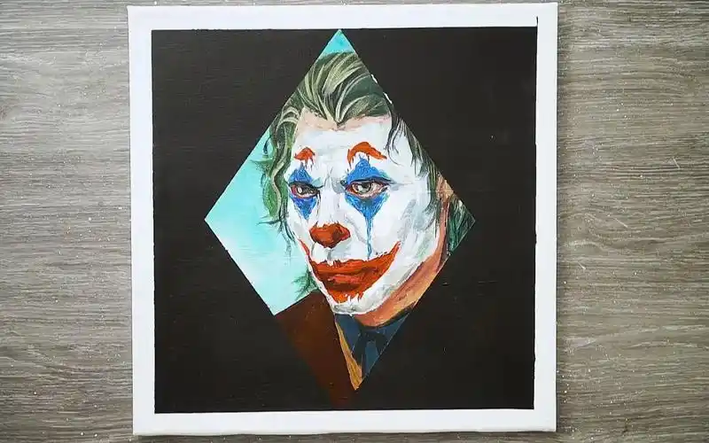 【丙烯画】【绘画教程】镜子里的小丑-joker in mirror