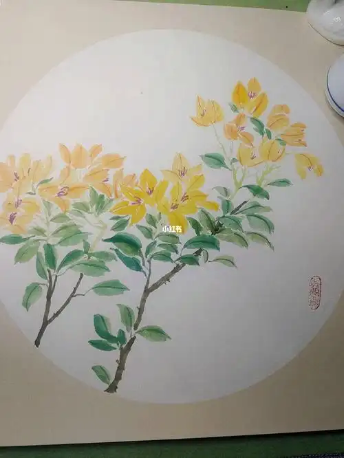 画画  #画画的日常  #国画  #国画花鸟  #国画小写意  #三角梅  #我