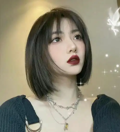 短发97|||推荐指数五星不挑脸型的女生短发一刀切女生发型适合长脸