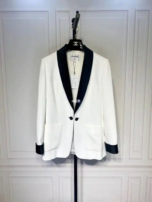 chanel拼色西服外套fr40码经典百搭