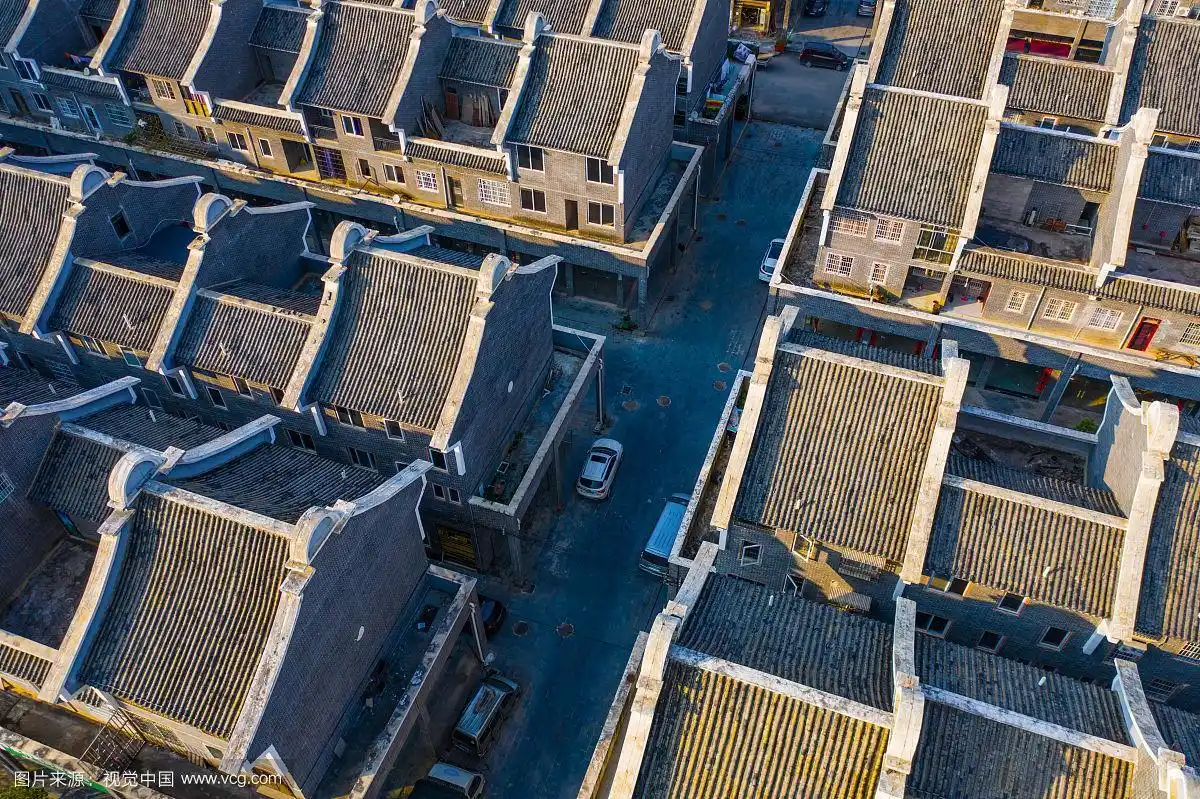 航拍中国古建筑四合院