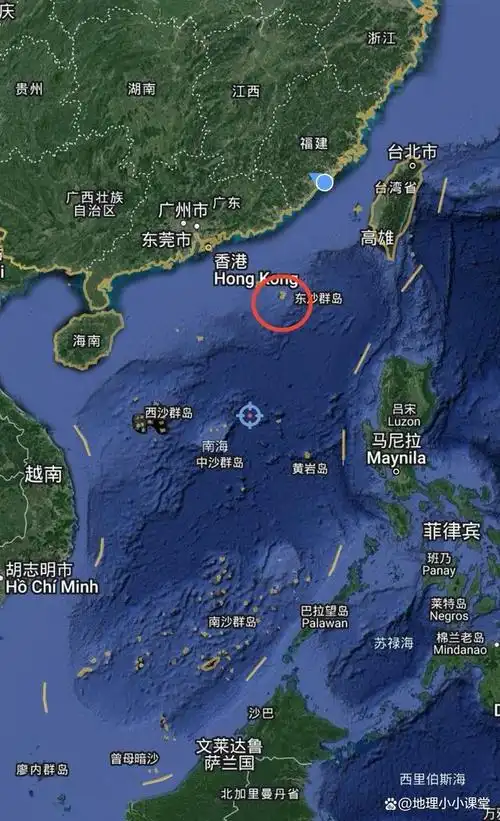 中国台湾省西南部重要的群岛-东沙群岛.了解一下!