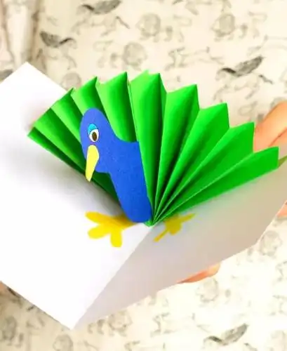 用卡纸做立体孔雀贺卡做立体孔雀贺卡
