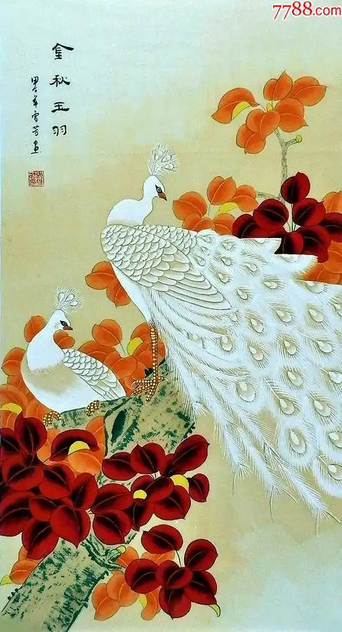 品种: 花鸟国画原作-花鸟国画原作 属性: 花卉画原画,,工笔重彩画法