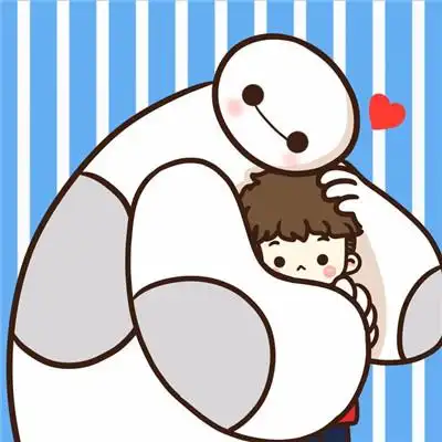 男生安慰自己的插画图片头像