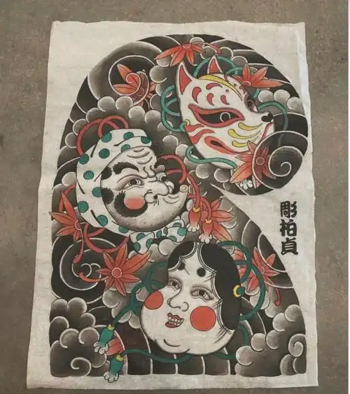 tattoo#我的纹身分享#火男#阿多福#紋身#日式老传统