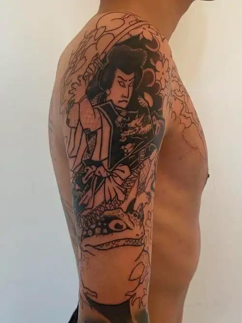 自来也_纹身图案手稿图片_高家奇的纹身作品集