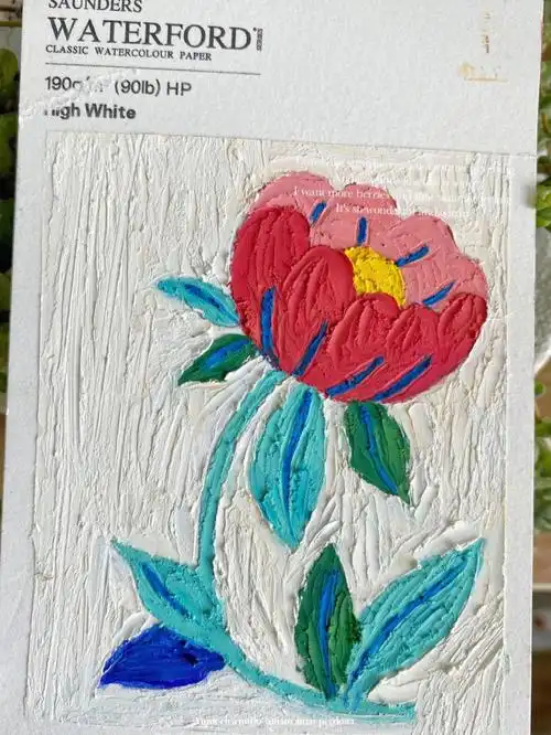 油画棒教程简单油画棒花朵ins花朵插画