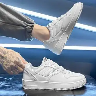 潮小七小白鞋男鞋2023秋季新款板鞋男士休闲鞋学生厚底增高鞋子男白色