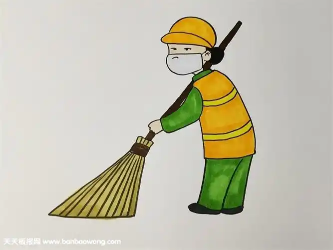 整洁简笔画可以怎么画呢童年场景之大扫除简笔画大扫除简笔画简笔画大