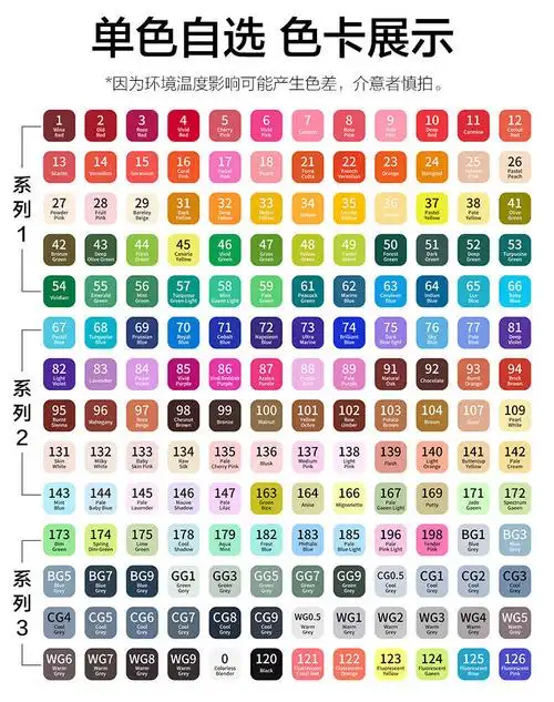 touchmark马克笔补充液67138彩色墨水瓶装三代马克笔专用全套168色号