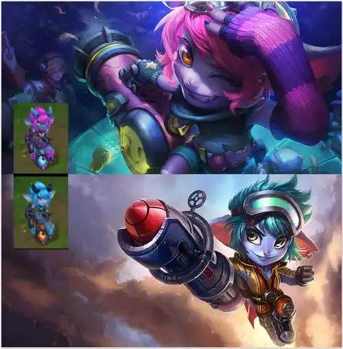 lol:小炮新炫彩皮肤曝光!网友看完感谢设计师帮忙省钱