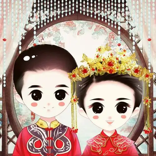 手绘合集超萌单人甜蜜小情侣温馨全家福微信头像