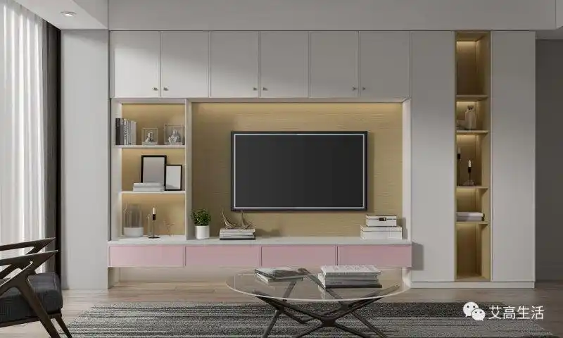 客厅这个电视柜颇为吸晴 还特能装!