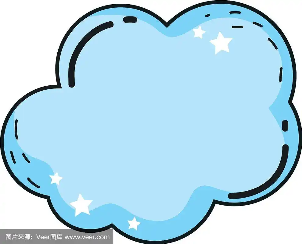 可爱的童话般的云朵图标