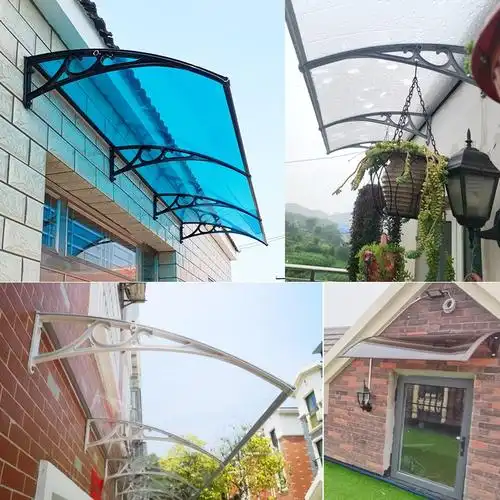 米魁雨棚户外防雨遮阳棚耐力板透明窗户阳台空调门头塑钢雨蓬