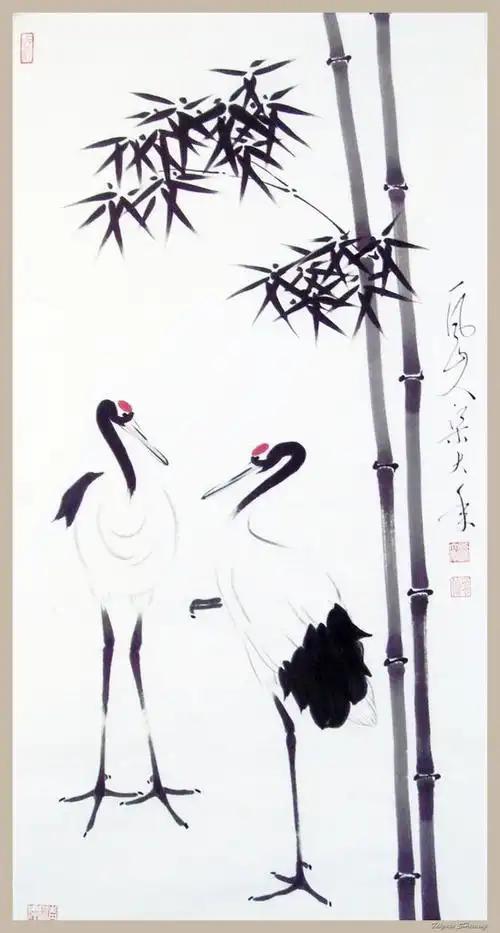 梁大年国画--鹤(30p)