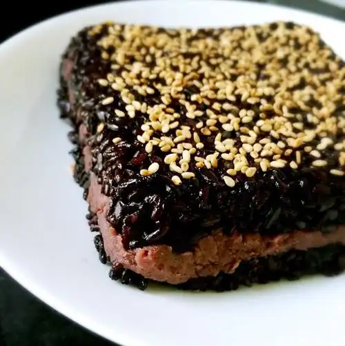 miss_snowy-_-做的黑米豆沙糕