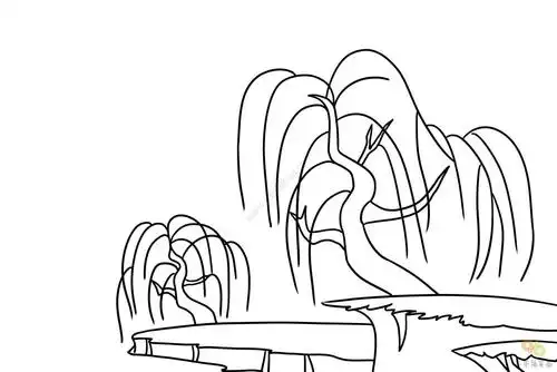 怎么画咏柳古诗配图简笔画