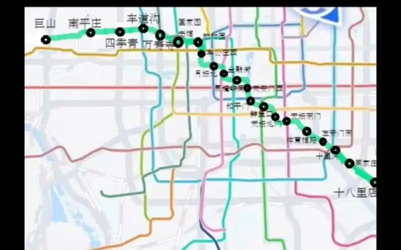 北京地铁老12号线线路图
